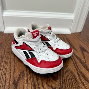 Reebok Kids' Red and White Sneakers